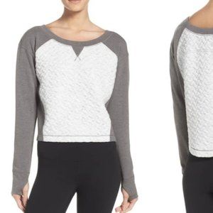 Zella Dance Off Crop Pullover Thumbholes Sweatshirt Size M